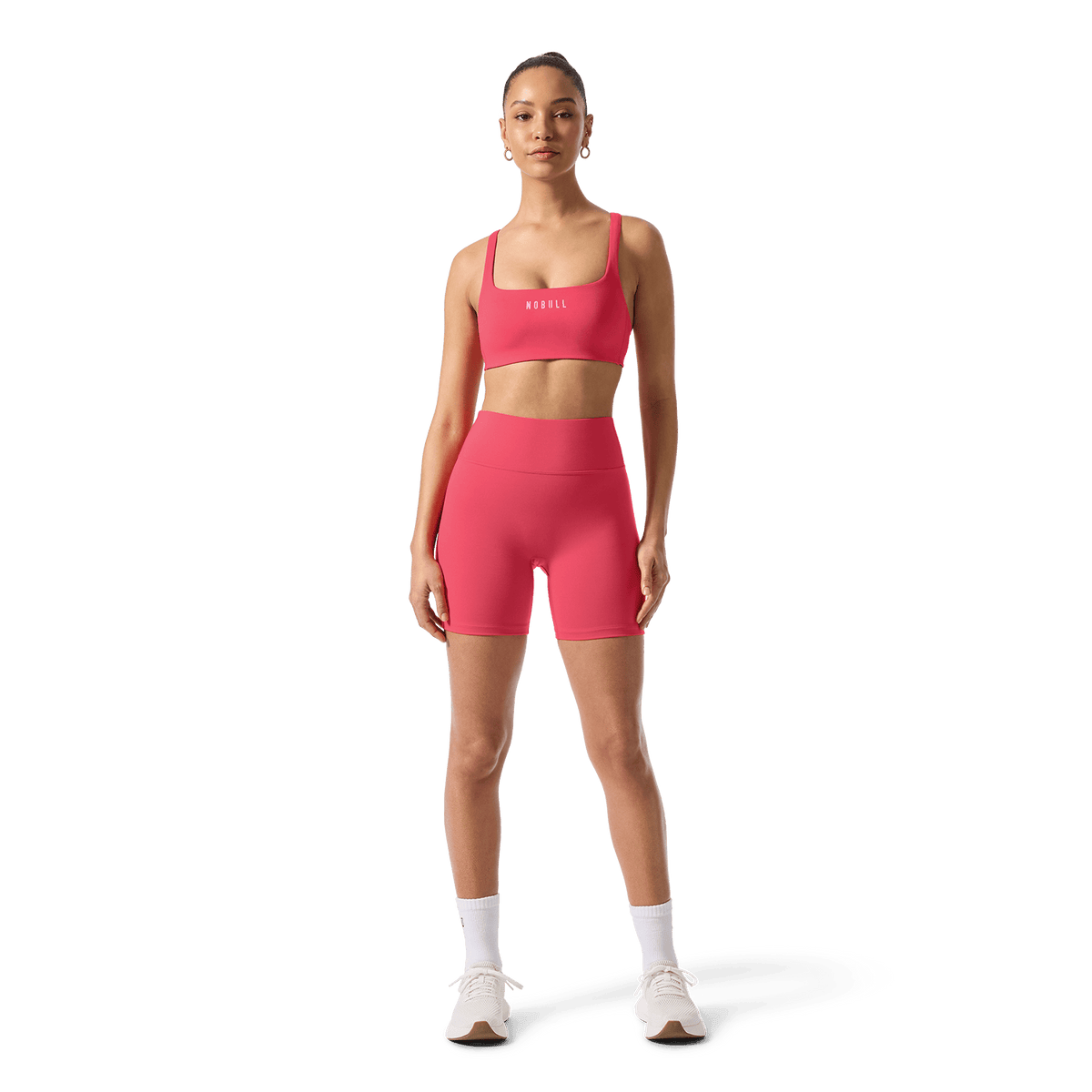 Women's Punch U High-Rise Matte Short 6" Front Full Body Angle.