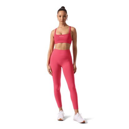 Women's Punch U High-Rise Matte Tight 25" Front Full Body Angle.