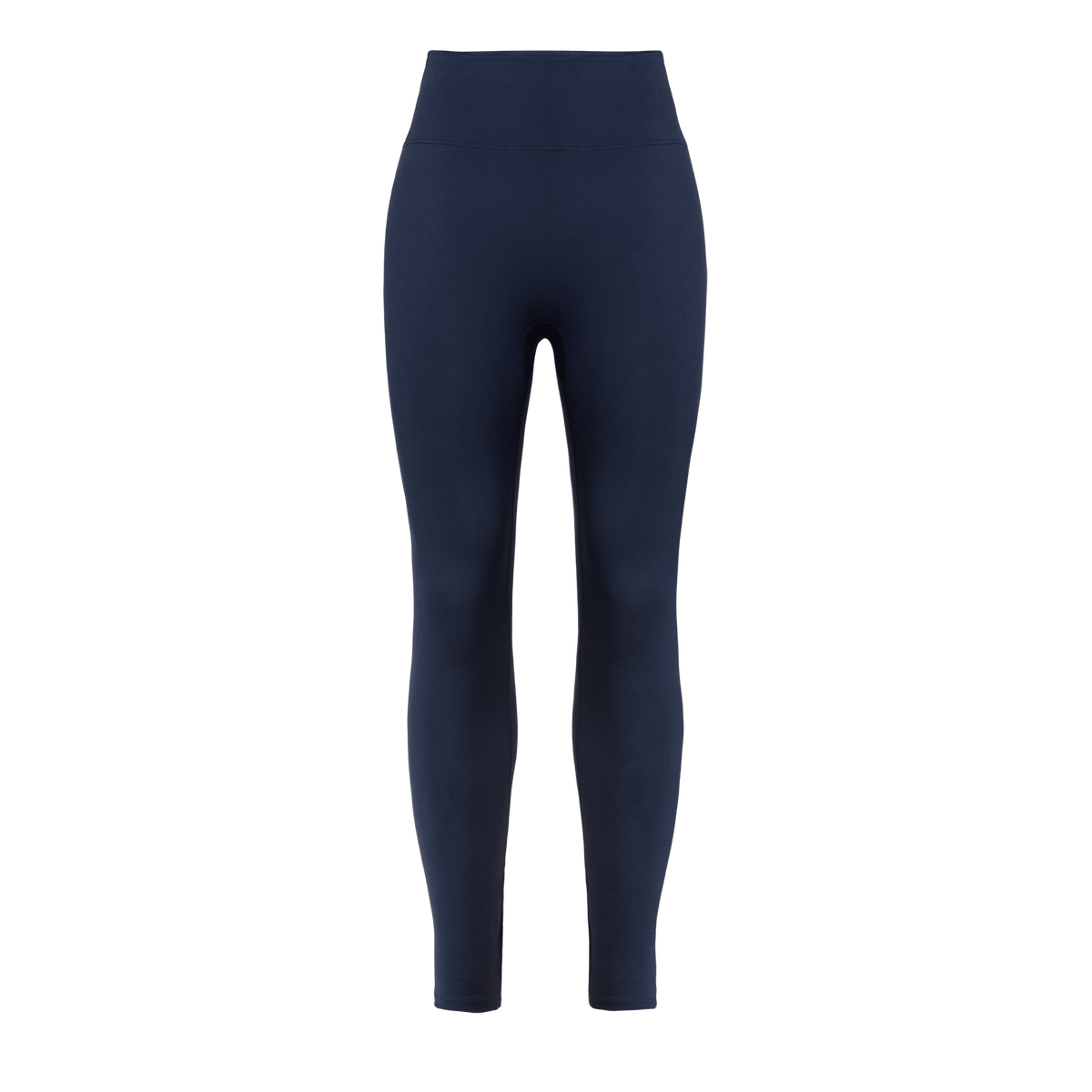 Women's Night Navy U High-Rise Matte Tight 25" Front Silhouette Angle.