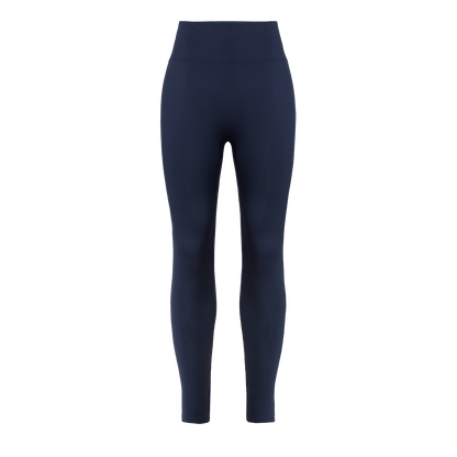 Women's Night Navy U High-Rise Matte Tight 25" Front Silhouette Angle.
