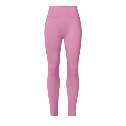 Women's Soft Pink U High-Rise Matte Tight 25" Front Silhouette Angle.