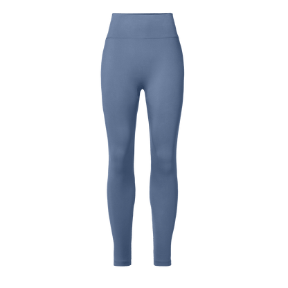 Women's Dusty Blue U High-Rise Matte Tight 25" Front Silhouette Angle.