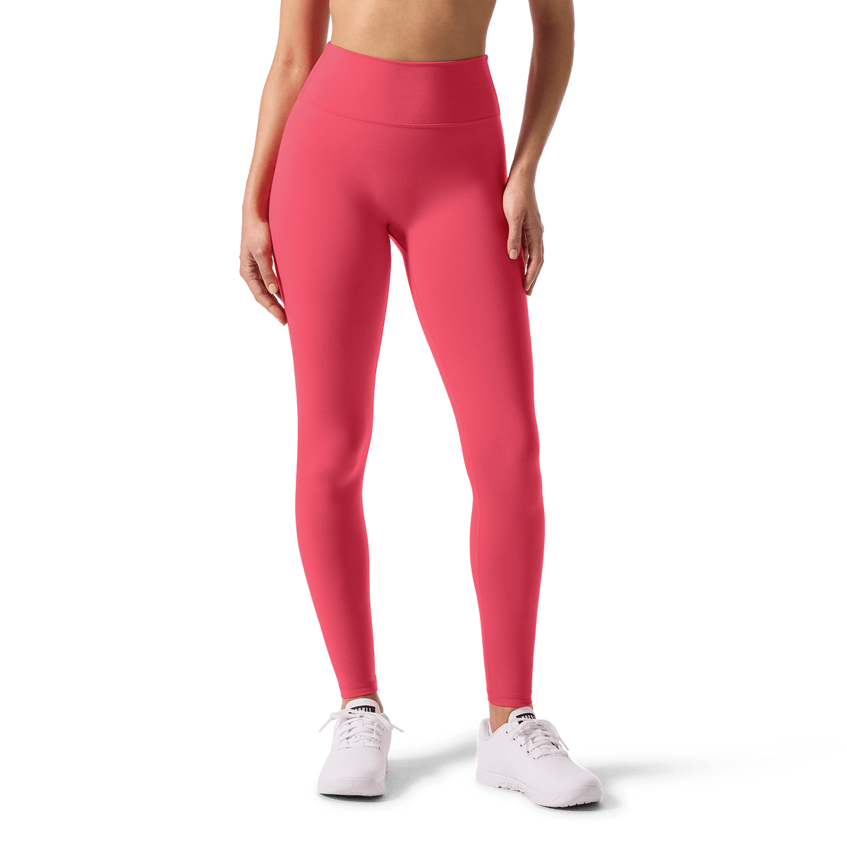 Women's Punch U High-Rise Matte Tight 28" Front Lower Body Angle.