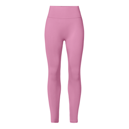 Women's Soft Pink U High-Rise Matte Tight 28" Front Silhouette Angle.