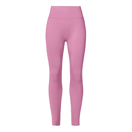 Women's Soft Pink U High-Rise Matte Tight 28" Front Silhouette Angle.