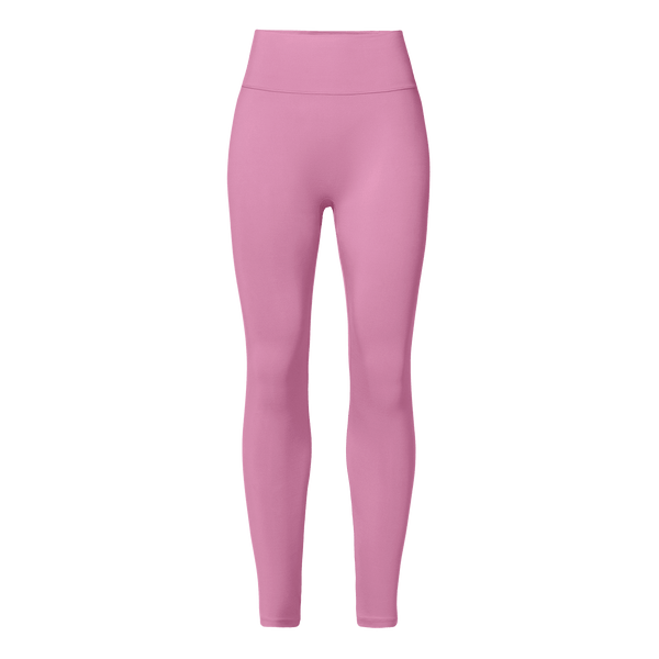 Women's Soft Pink U High-Rise Matte Tight 28" Front Silhouette Angle.