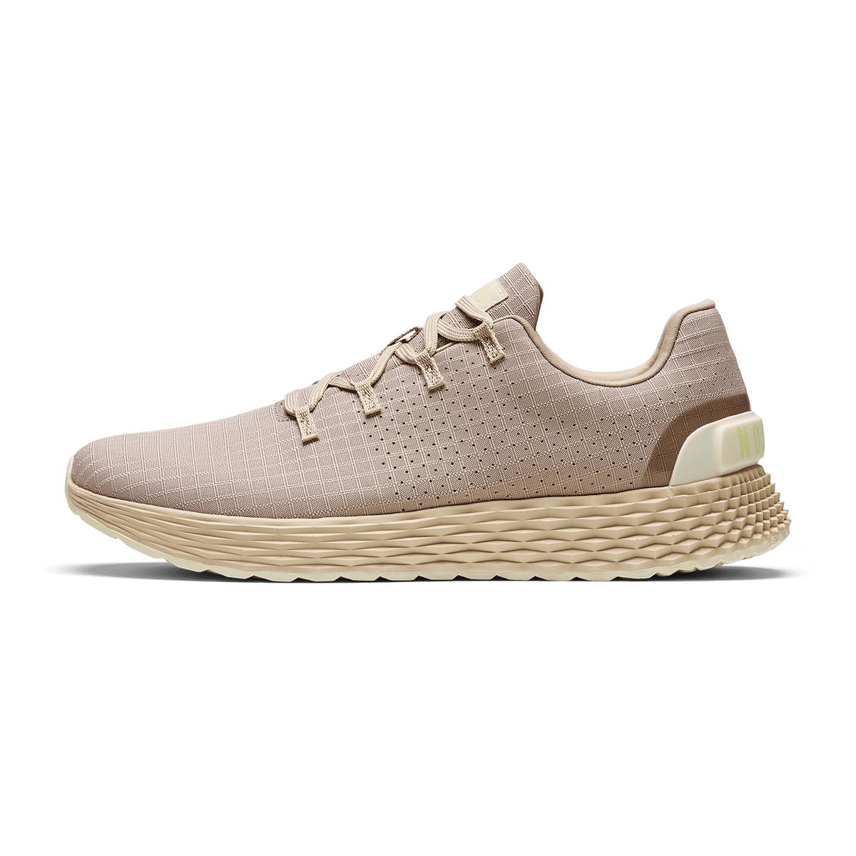 Taupe Allday 365 Shoe Side Angle.