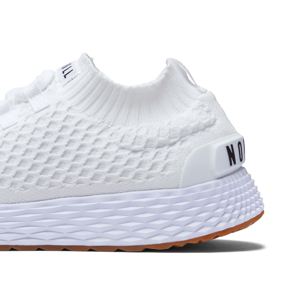 White Gum Allday Knit Shoe Detail Angle.