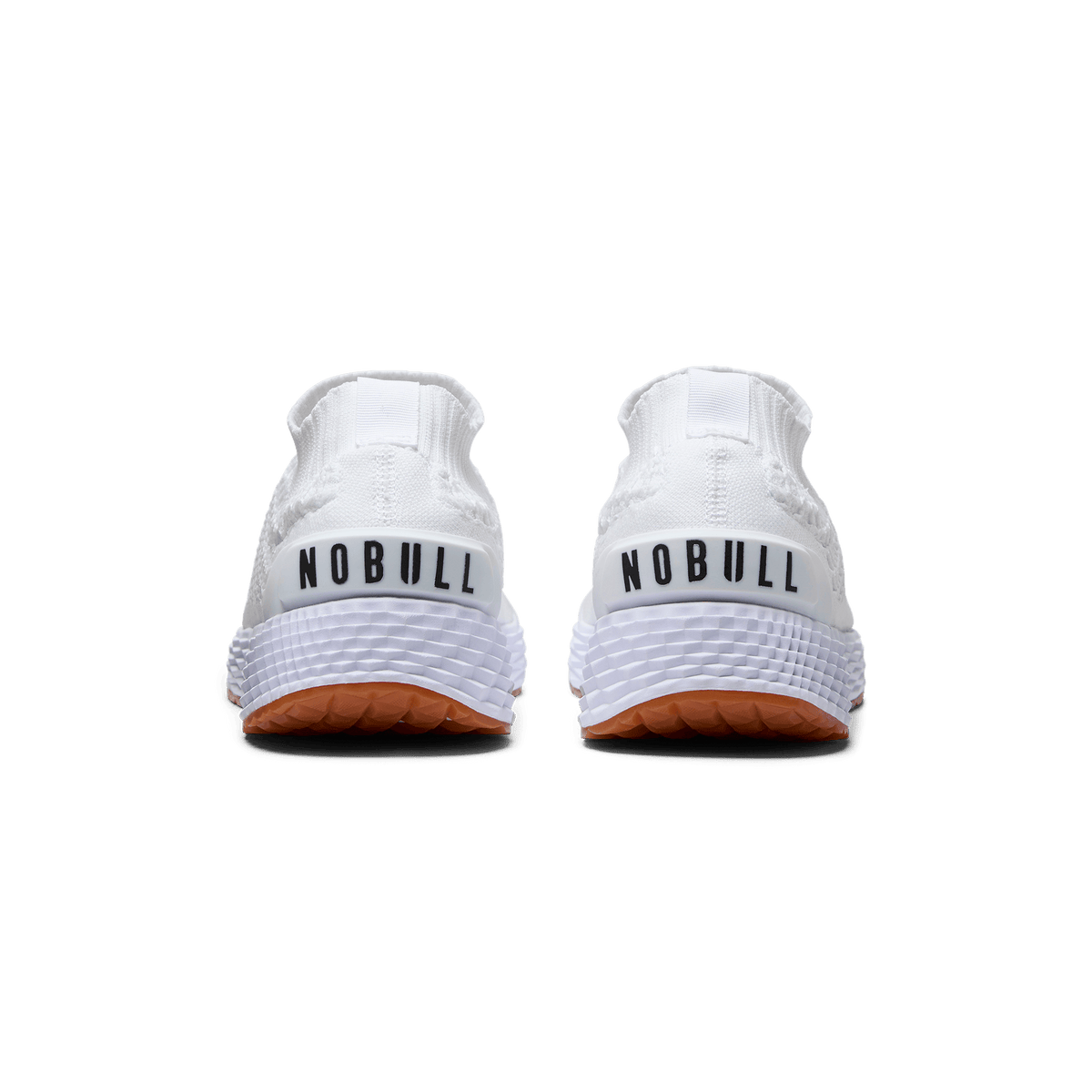 White Gum Allday Knit Shoe Back Angle.