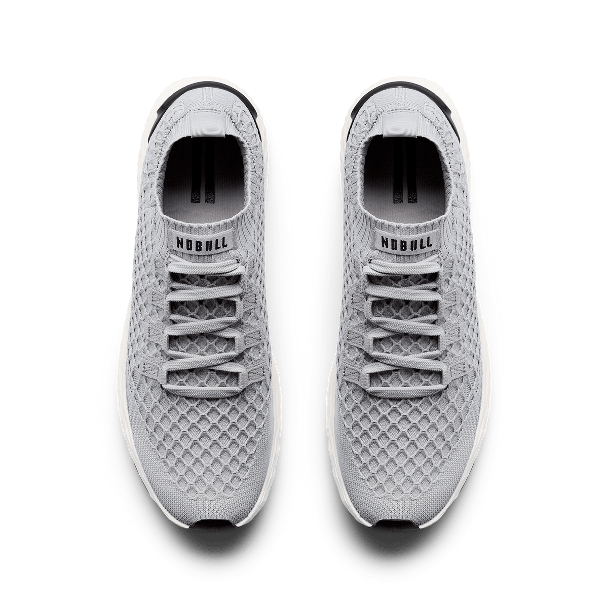 Pewter Allday Knit Shoe Overhead Angle.
