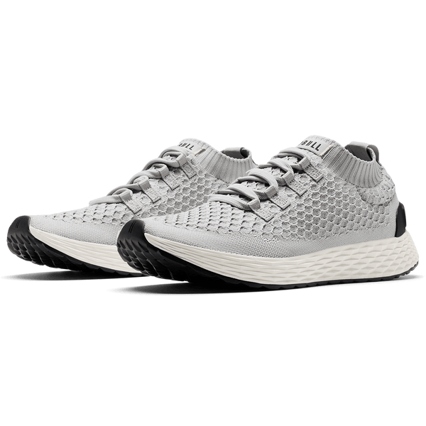 Pewter Allday Knit Shoe Quarter Angle.