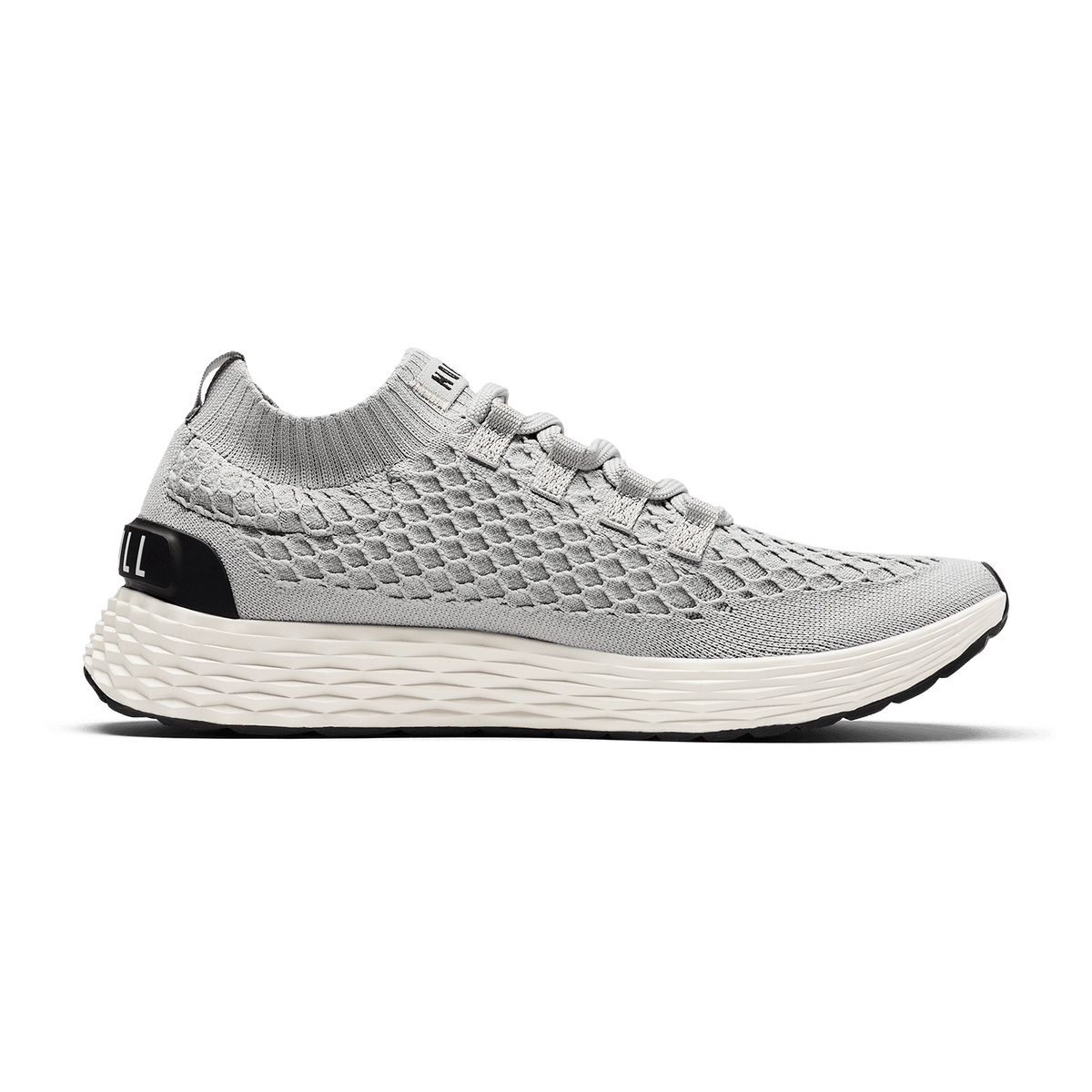 Pewter Allday Knit Shoe Medial Angle.