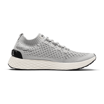 Pewter Allday Knit Shoe Medial Angle.