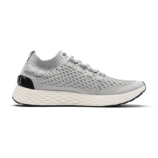 Pewter Allday Knit Shoe Medial Angle.