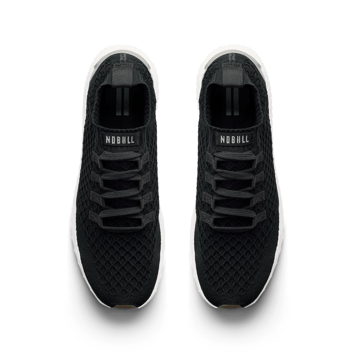 Jet Black Allday Knit Shoe Overhead Angle.