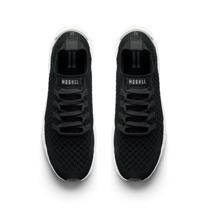 Jet Black Allday Knit Shoe Overhead Angle.