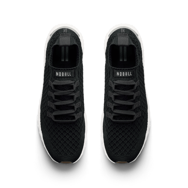 Jet Black Allday Knit Shoe Overhead Angle.