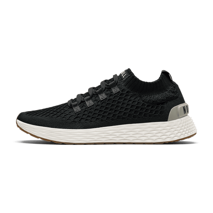 Jet Black Allday Knit Shoe Side Angle.