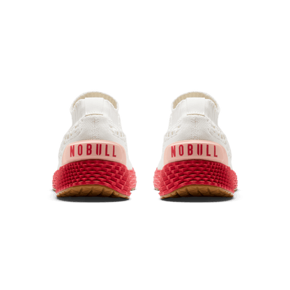 Classic White Punch Allday Knit Shoe Back Angle.