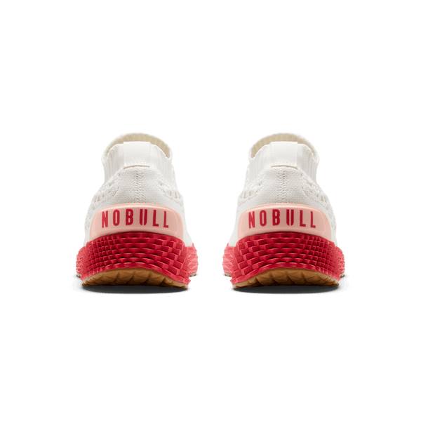 Classic White Punch Allday Knit Shoe Back Angle.