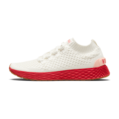 Classic White Punch Allday Knit Shoe Side Angle.