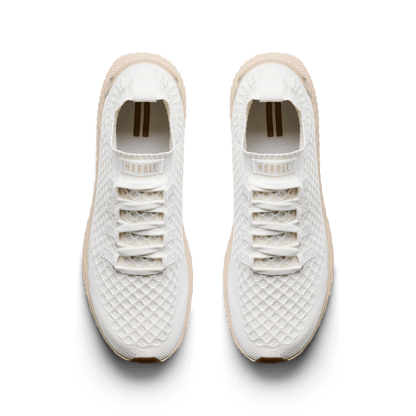 Classic White Lunar Allday Knit Shoe Overhead Angle.