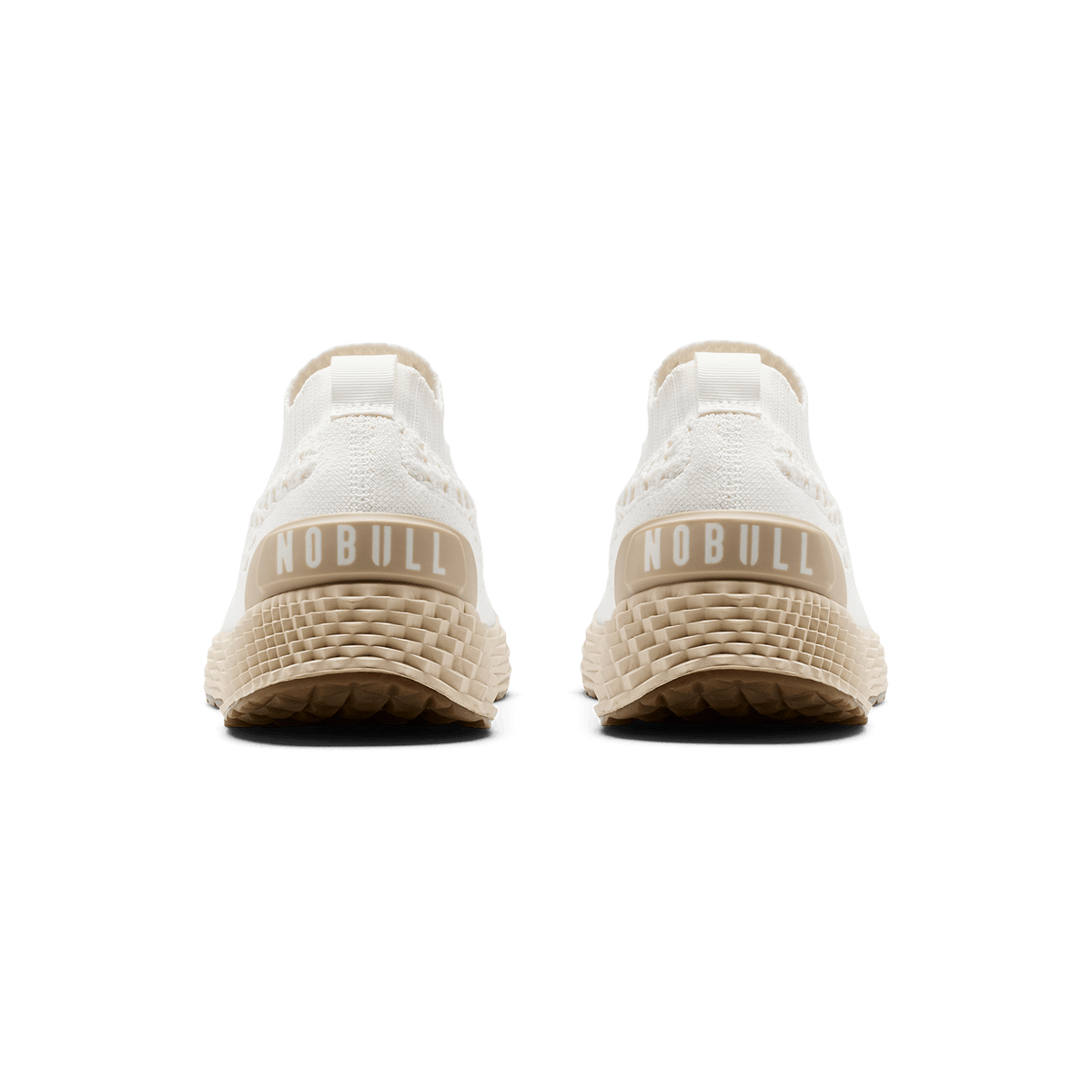 Classic White Lunar Allday Knit Shoe Back Angle.