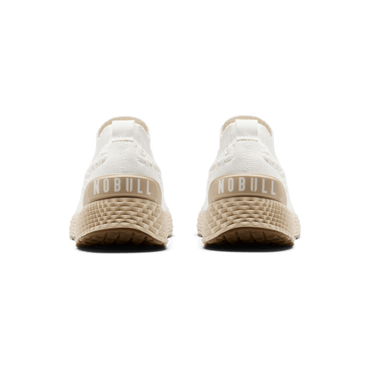 Classic White Lunar Allday Knit Shoe Back Angle.