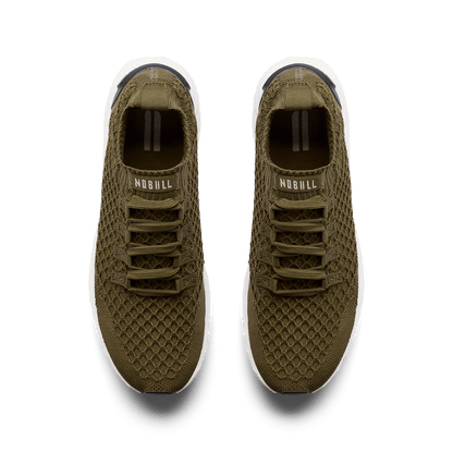 Tactical Green Allday Knit Shoe Overhead Angle.