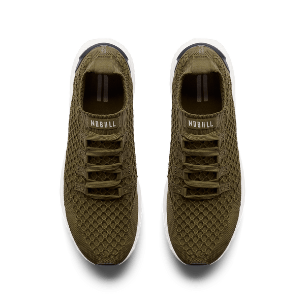 Tactical Green Allday Knit Shoe Overhead Angle.