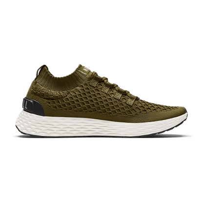 Tactical Green Allday Knit Shoe Medial Angle.