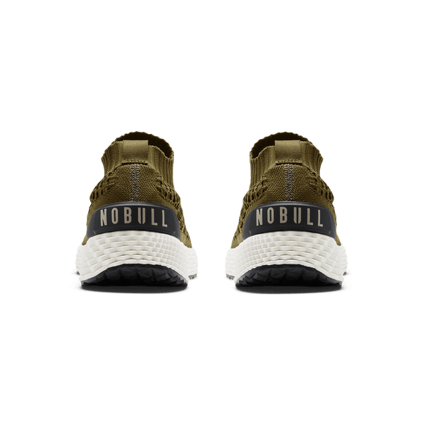 Tactical Green Allday Knit Shoe Back Angle.