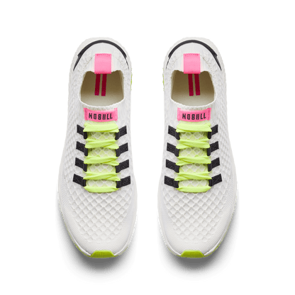 Classic White Yellow Alert Allday Knit Overhead Angle.
