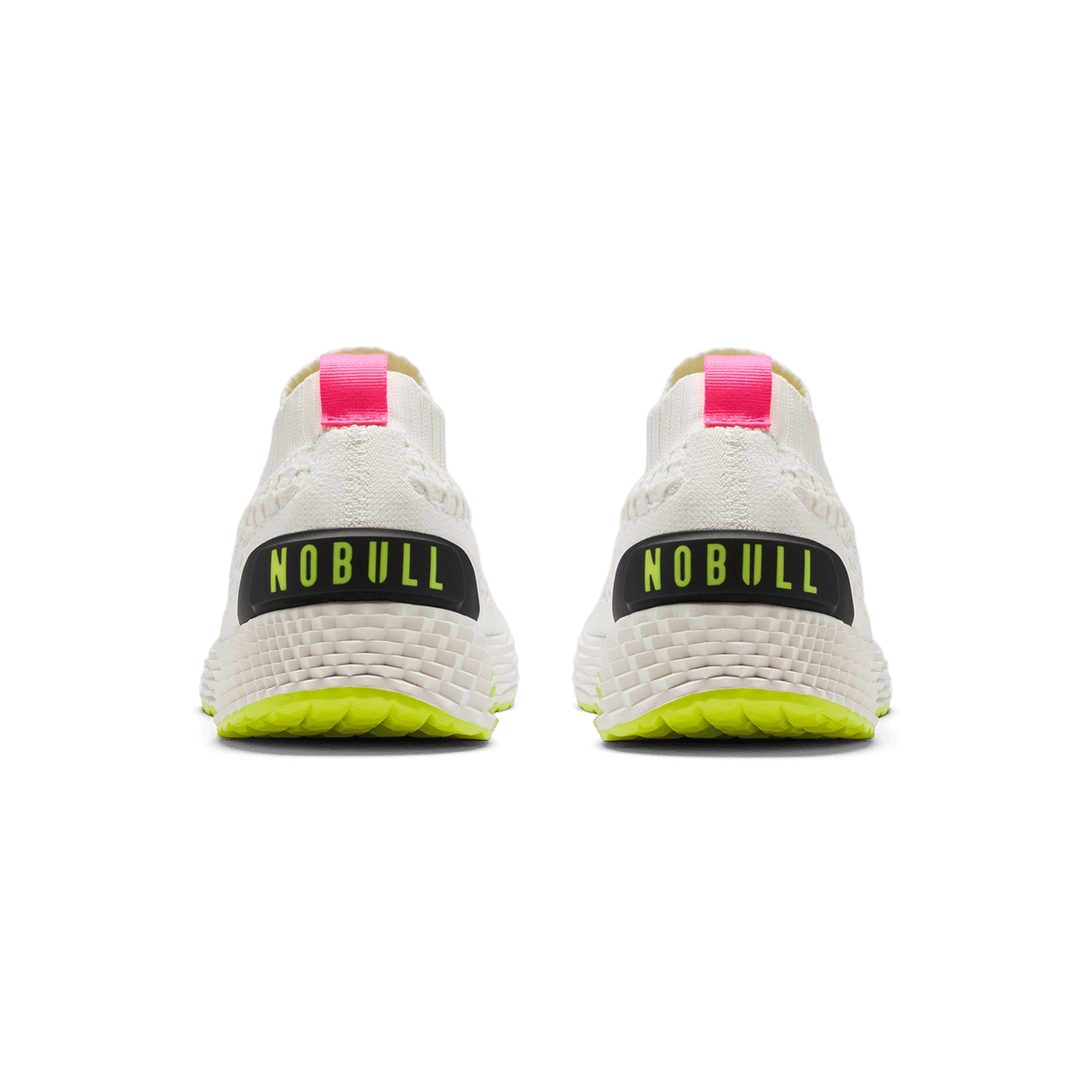 Classic White Yellow Alert Allday Knit Back Angle.
