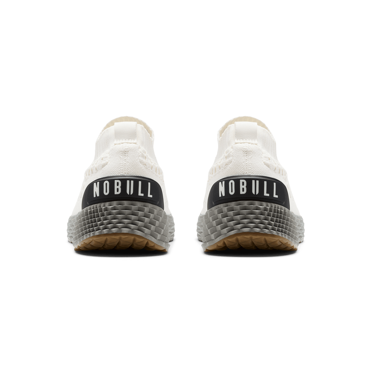 Classic White Ash Allday Knit Shoe Back Angle.