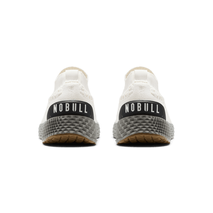 Classic White Ash Allday Knit Shoe Back Angle.