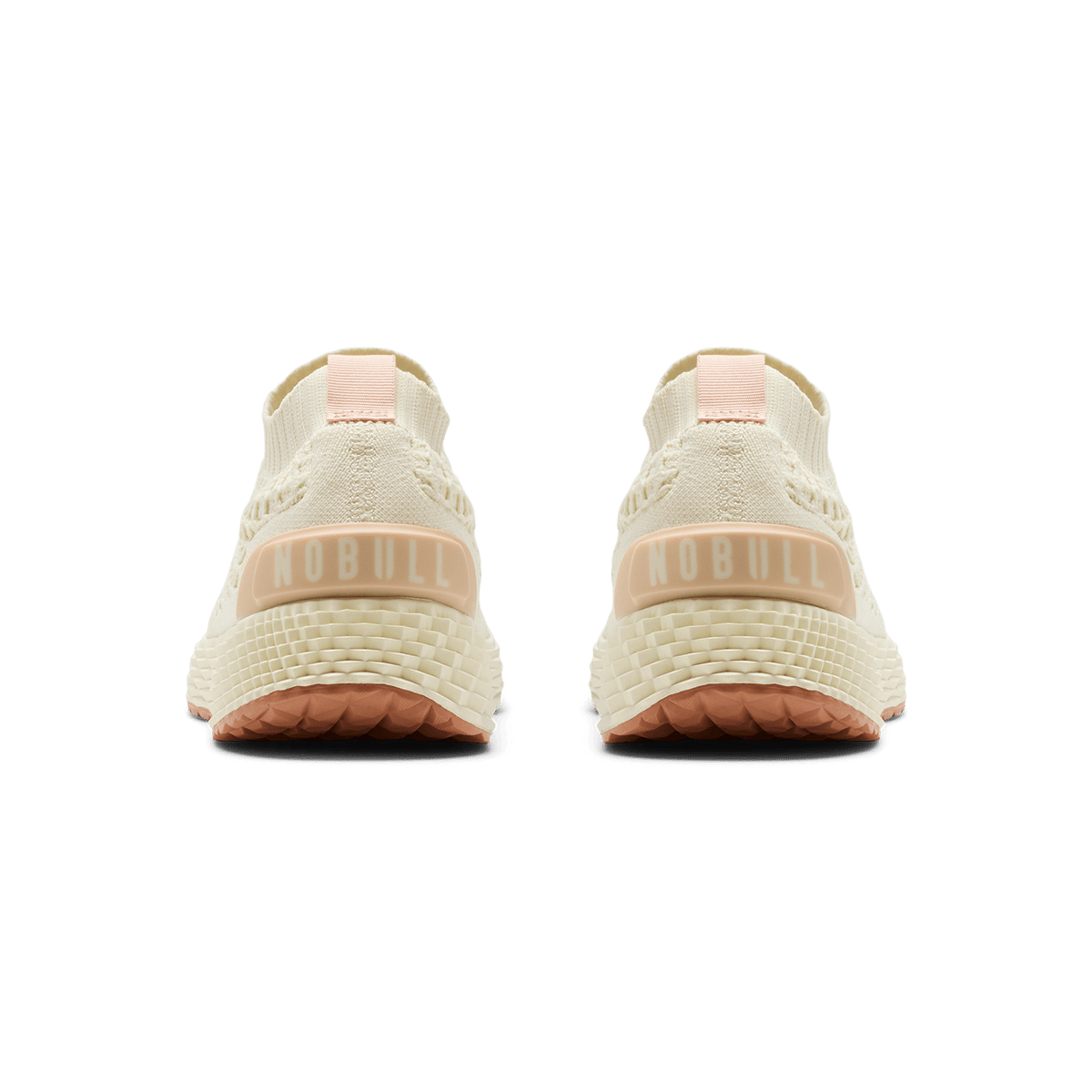 Mineral White Clay Allday Knit Shoe Back Angle.