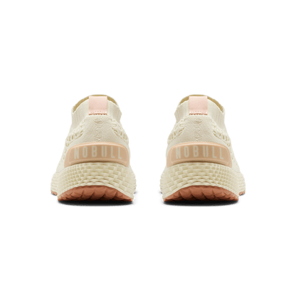Mineral White Clay Allday Knit Shoe Back Angle.