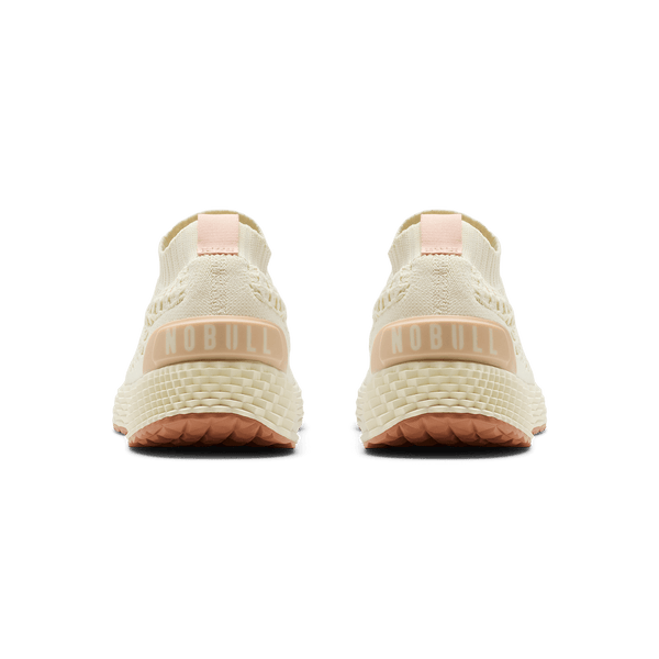 Mineral White Clay Allday Knit Shoe Back Angle.