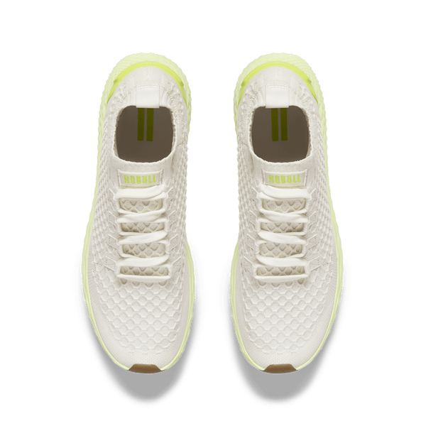 Classic White Pear Allday Knit Shoe Above Angle.