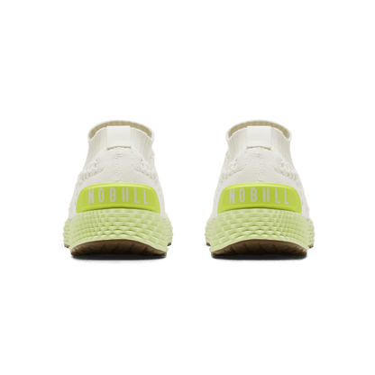 Classic White Pear Allday Knit Shoe Back Angle.