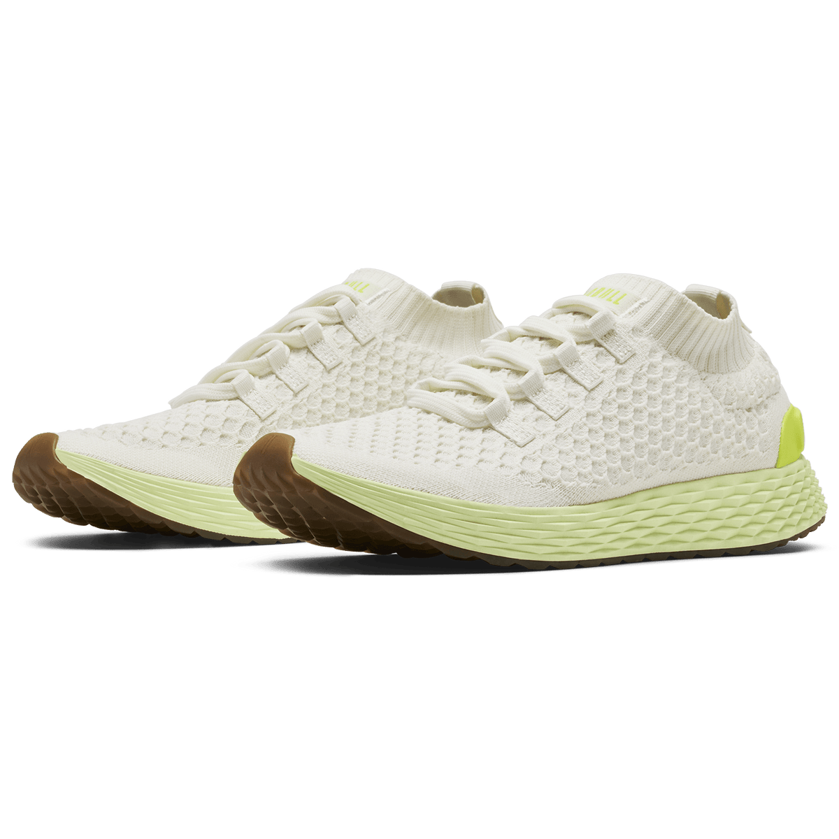 Classic White Pear Allday Knit Shoe Quarter Angle.