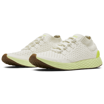 Classic White Pear Allday Knit Shoe Quarter Angle.