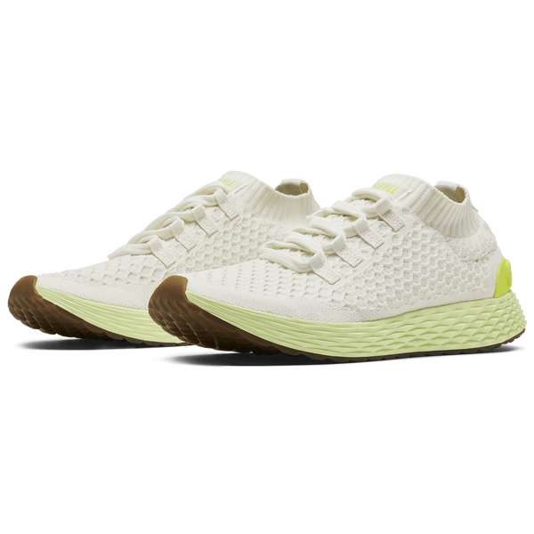 Classic White Pear Allday Knit Shoe Quarter Angle.