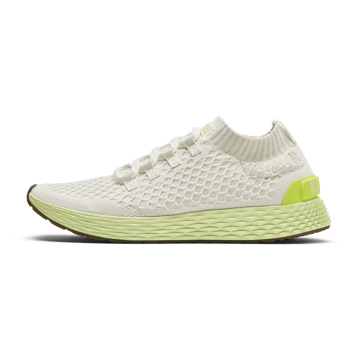 Classic White Pear Allday Knit Shoe Side Angle.