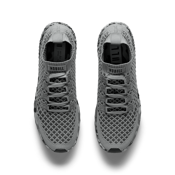 Gray Jungle Camo Allday Knit Shoe Overhead Angle.