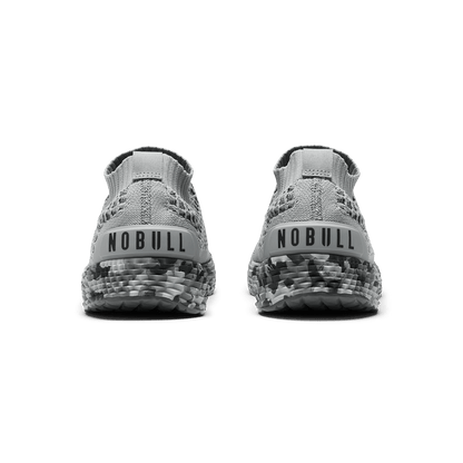 Gray Jungle Camo Allday Knit Shoe Back Angle.