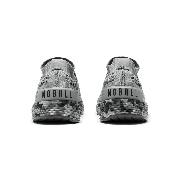 Gray Jungle Camo Allday Knit Shoe Back Angle.