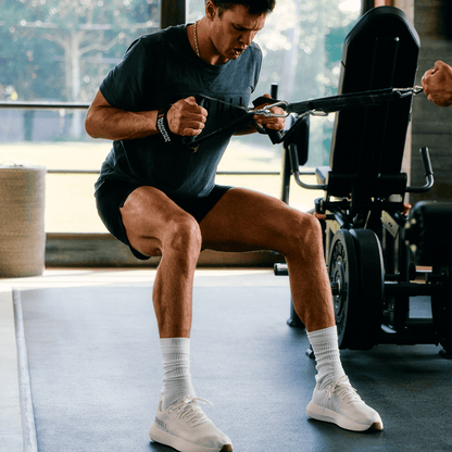 Tom Brady Working in White Gum NOBULL Drive 2 Shoes.
