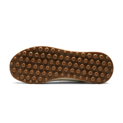 White Leather Golf Shoe Bottom Angle.